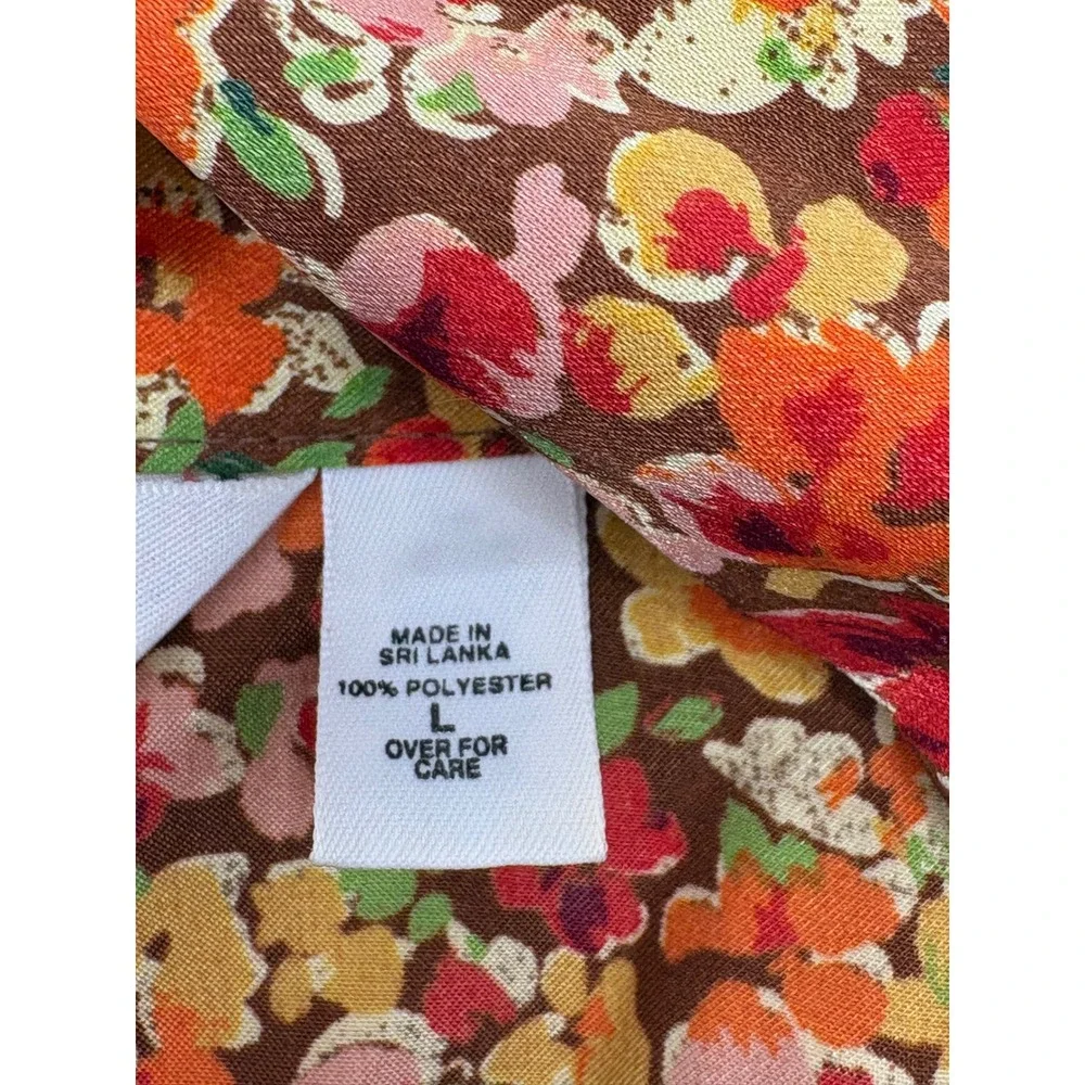 Vintage Victoria's Secret Floral Pajama Set Short Sleeve Shorts Large Gold Tag